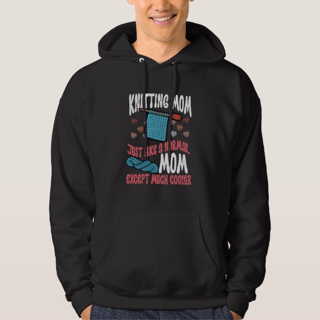 Stickande Mamma Virka Garn Samlare Mors Dag  2 Hoodie (Framsida)
