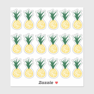 Stickar för ananas Gult Klistermärken