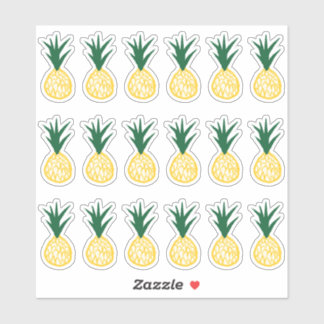 Stickar för ananas Gult Klistermärken