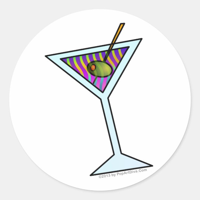STICKARE - MARTINI RUNT KLISTERMÄRKE (Framsida)