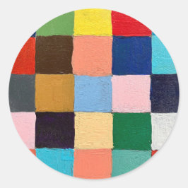 Stickare och Sälar i Funkyns kvadratdesign Runt Klistermärke