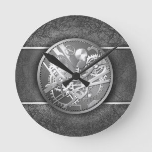 Stickasteampunkklockan utrustar rund klocka