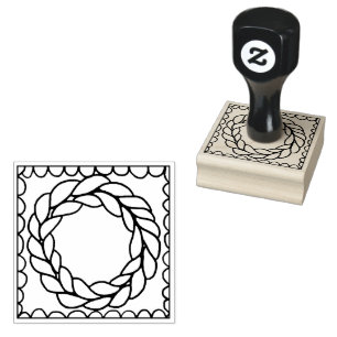 STICKCIRKEL 2" Fyrkantig Gummistämpel Stämpel
