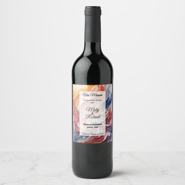 Sticker a bouteille de vin vinflaska etikett (Framsida)