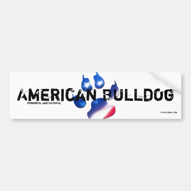 Sticker American Bulldog Bildekal (Framsidan)
