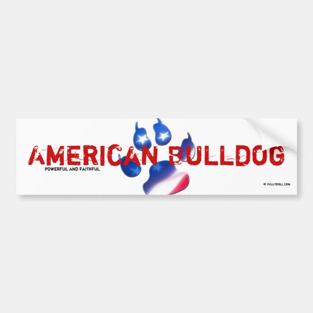 Sticker American Bulldog Bildekal (Framsidan)
