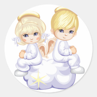 Sticker baby Änglar Runt Klistermärke