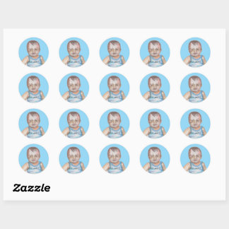 Sticker baby ANSIKTE Runt Klistermärke