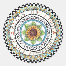 Sticker Bless the Lord Round Runt Klistermärke