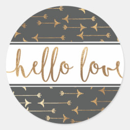 STICKER | Boho Guld Arrow Modern Chic Baby Birance Runt Klistermärke