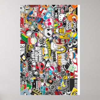 Sticker Bomb Poster