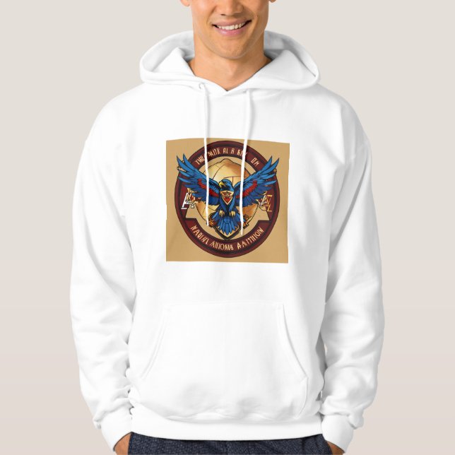 "Sticker Bombed Stil" "Patchwork Personality" " Hoodie (Framsida)