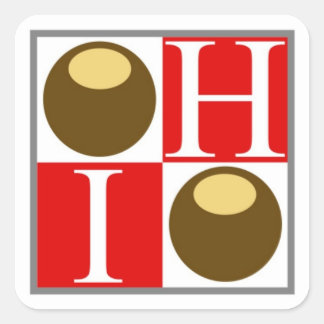 Sticker Buckeye Nöt Ohio Proud Fyrkantigt Klistermärke