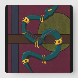 Sticker Carré Snake Fyrkantig Klocka