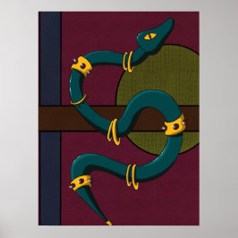 Sticker Carré Snake Poster