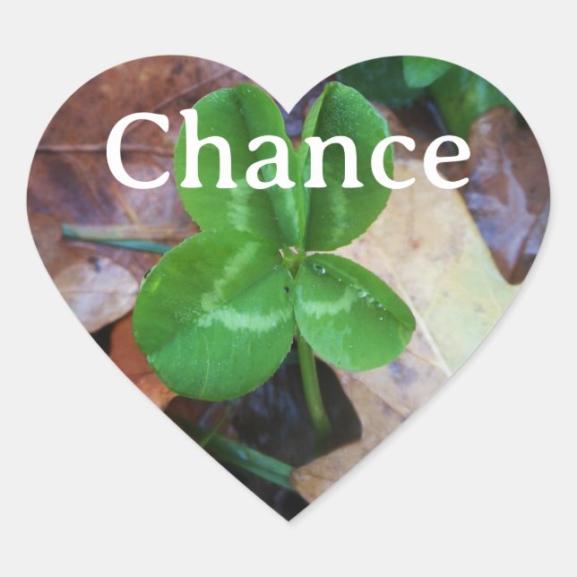Sticker Chance Hjärtformat Klistermärke (Framsida)