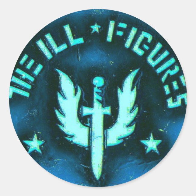 Sticker Dagger Runt Klistermärke (Framsida)