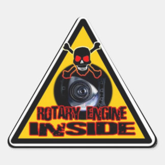 STICKER DANGER ROTARY TRIANGELFORMAT KLISTERMÄRKE