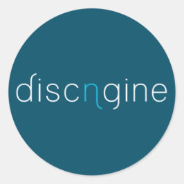 Sticker Discngine Blue Runt Klistermärke