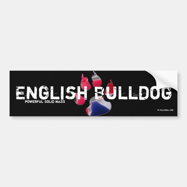 Sticker English Bulldog Bildekal (Framsidan)