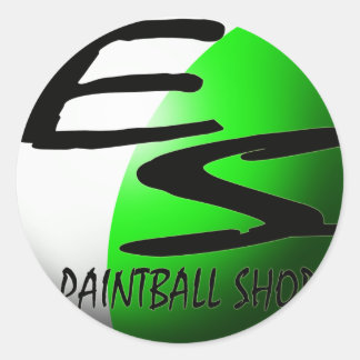 sticker ES paintball green Runt Klistermärke