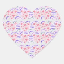 sticker "Everyday is caturday" Pawsitive vibes  Hjärtformat Klistermärke