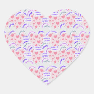 sticker "Everyday is caturday" Pawsitive vibes  Hjärtformat Klistermärke