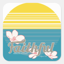 Sticker-Faithful Fyrkantigt Klistermärke