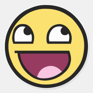 Sticker fantastisk Ansikte Runt Klistermärke