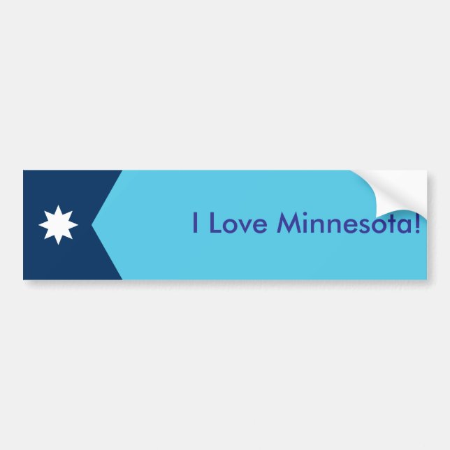 Sticker Flag of Minnesota, USA Bildekal (Framsidan)