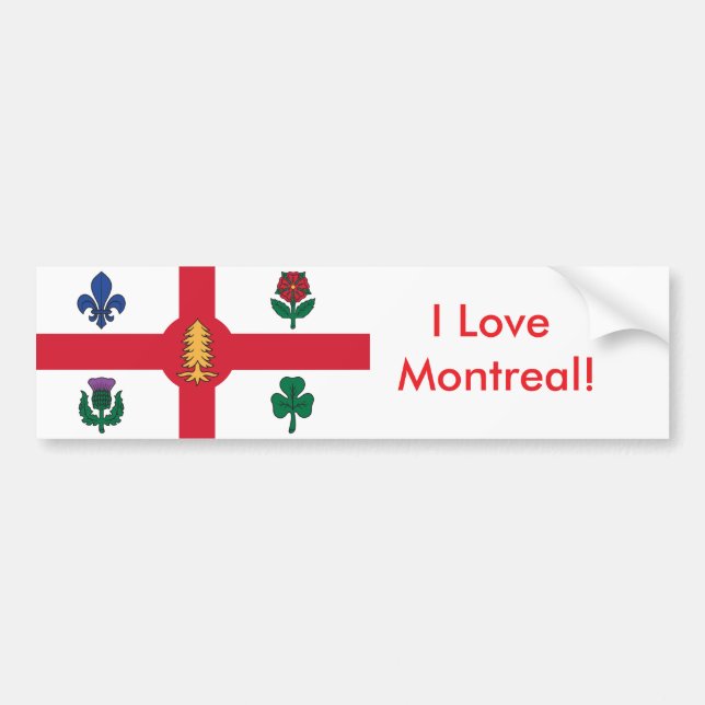 Sticker Flag of Montreal, Canada Bildekal (Framsidan)