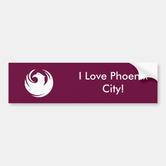 Sticker Flag of Phoenix City, Arizona Bildekal (Framsidan)