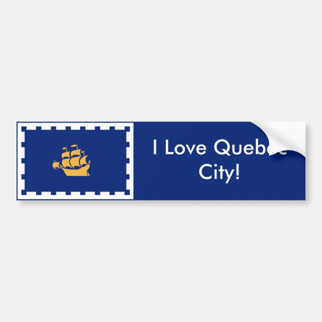Sticker Flag of Quebec City, Canada Bildekal (Framsidan)