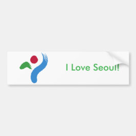Sticker Flag of Seoul, South Korea Bildekal
