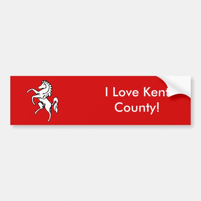Sticker Flagga av Kent County Bildekal (Framsidan)