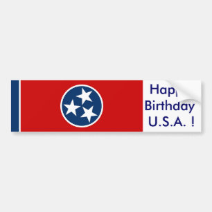 Sticker Flagga av Tennessee Bildekal