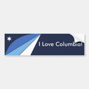 Sticker Flagga of Columbia, South Carolina Bildekal