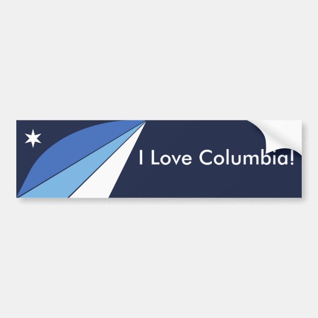 Sticker Flagga of Columbia, South Carolina Bildekal (Framsidan)