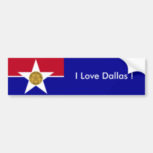 Sticker Flagga of Dallas, USA Bildekal
