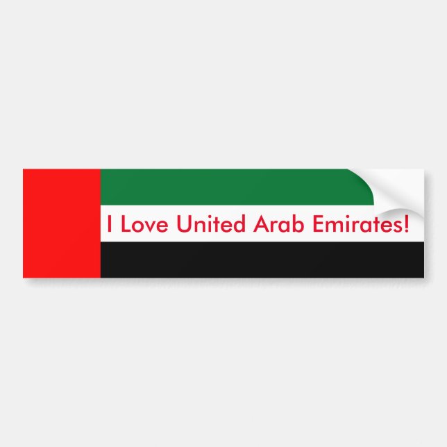Sticker Flagga of Förenade Arabemiraten Bildekal (Framsidan)