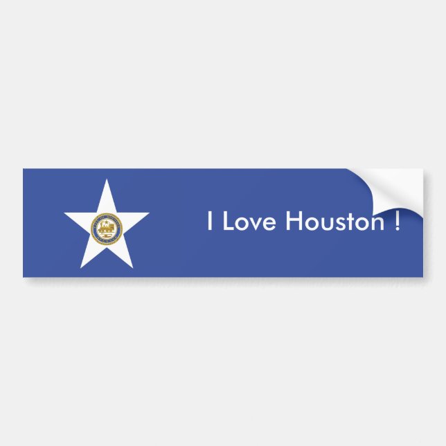 Sticker Flagga of Houston City, USA Bildekal (Framsidan)