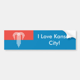 Sticker Flagga of Kansas City, Missouri Bildekal