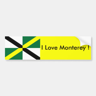 Sticker Flagga of Monterey, California State, USA Bildekal