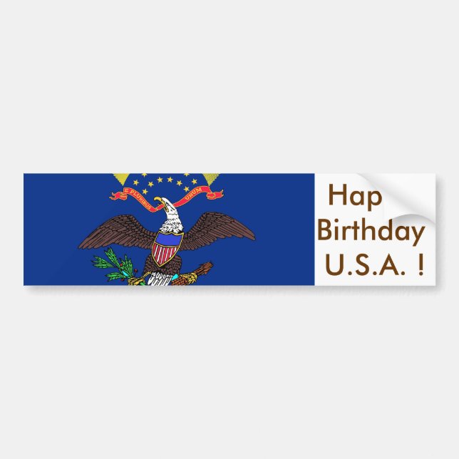 Sticker Flagga of North Dakota Bildekal (Framsidan)