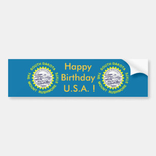 Sticker Flagga of South Dakota Bildekal