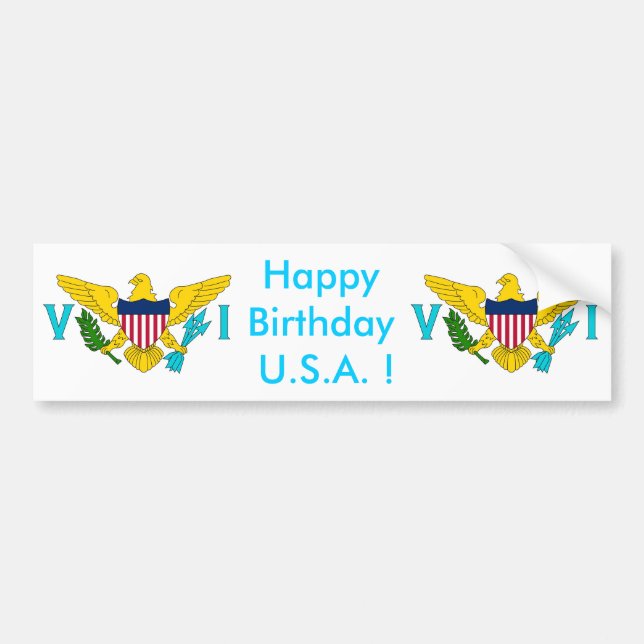 Sticker Flagga of Virgin Islands - USA Bildekal (Framsidan)