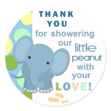 Sticker för baby Elephant Baby Shower