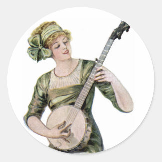 Sticker för Dam Player Runt Klistermärke