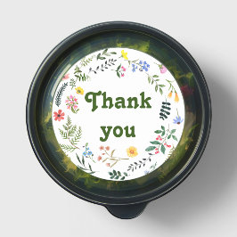 Sticker för Gratitude Blommars Runt Klistermärke