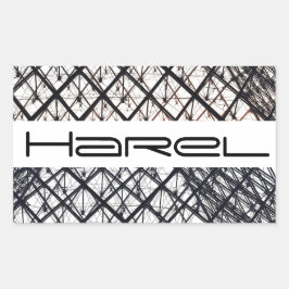 Sticker för industriell arkitektur rektangulärt klistermärke